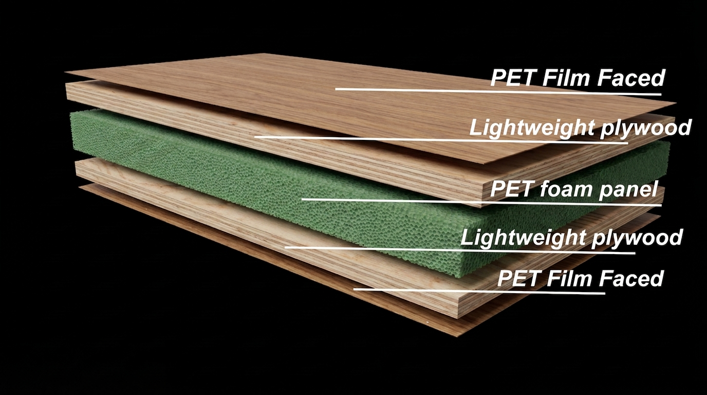 rv interior paneling pet foam core structure